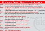 Universe Short Question Answer (Set-I) | World General Knowledge