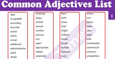 +500 Common Adjectives in English | English Grammar