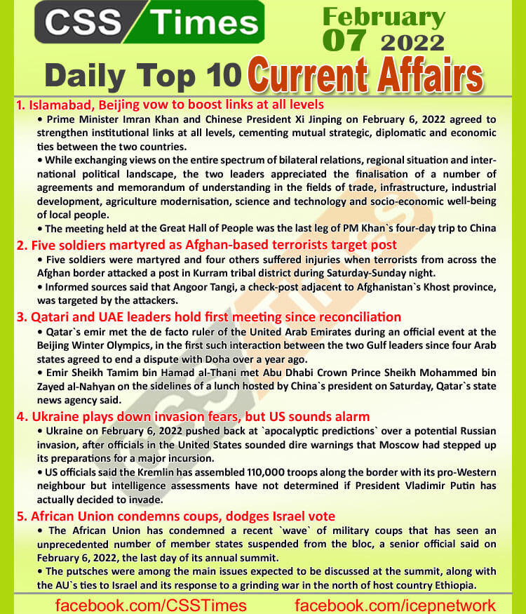 DAILY TOP 10 CURRENT AFFAIRS