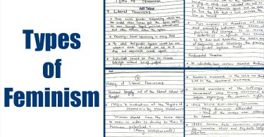 Gender Studies Handwritten Notes (Download in PDF) | Types of Feminism