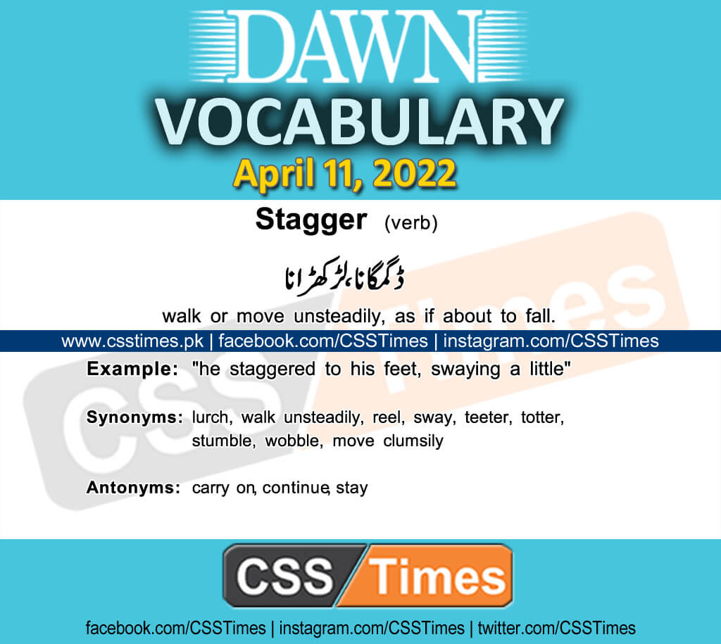 Daily DAWN News Vocabulary with Urdu Meaning (11 April 2022)