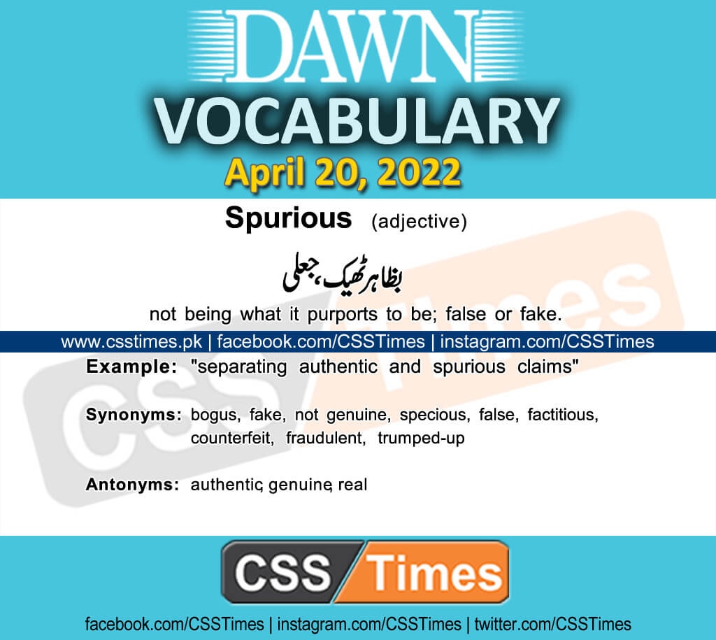 Daily DAWN News Vocabulary with Urdu Meaning (20 April 2022)