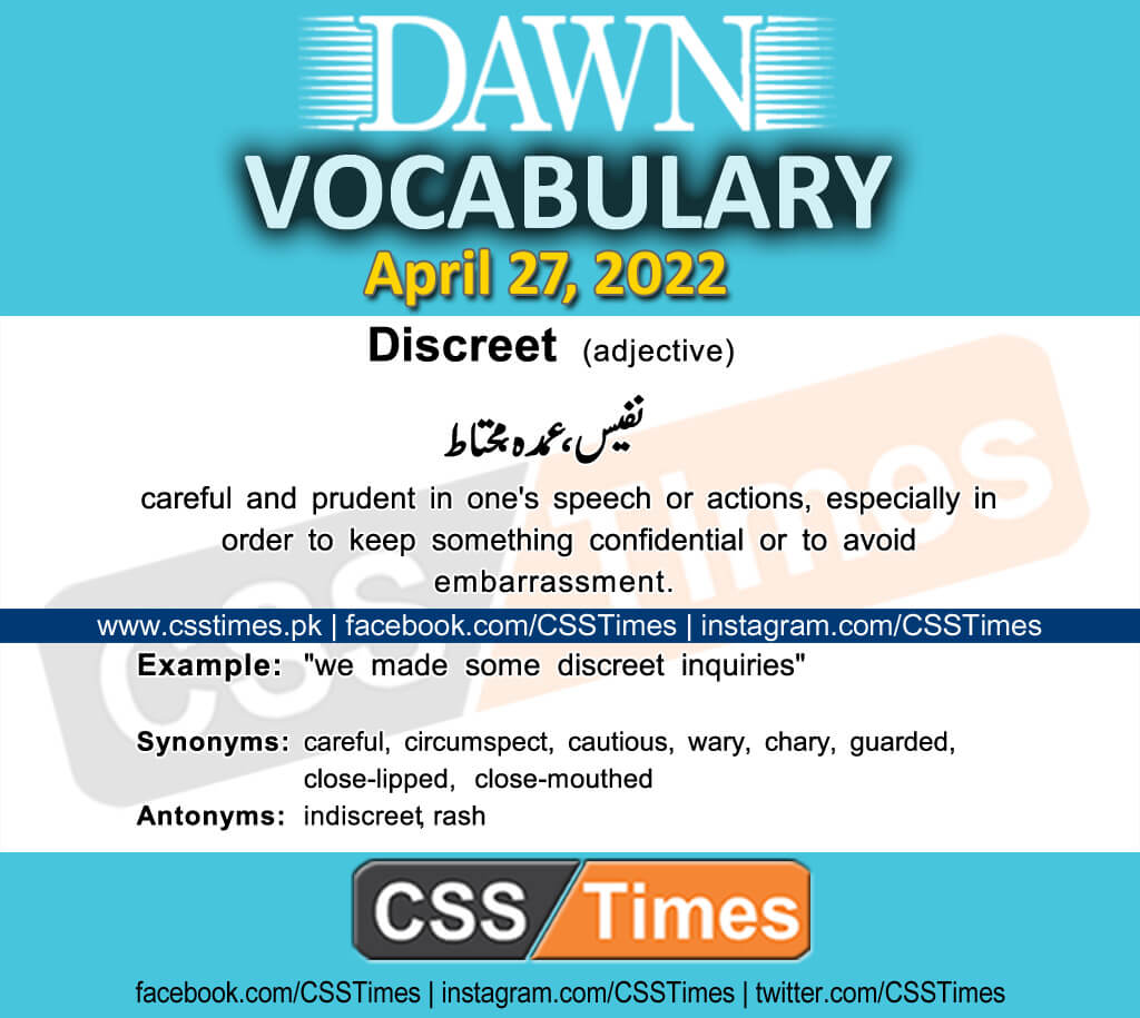 Daily DAWN News Vocabulary with Urdu Meaning (27 April 2022)