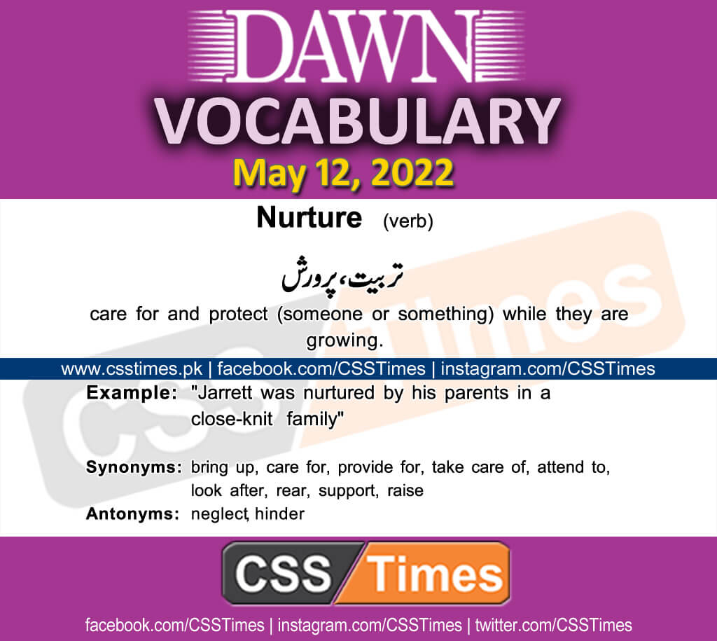 Daily DAWN News Vocabulary with Urdu Meaning (12 May 2022)