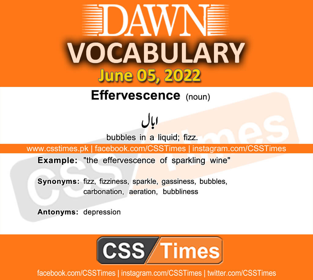 Daily DAWN News Vocabulary with Urdu Meaning (05 June 2022)