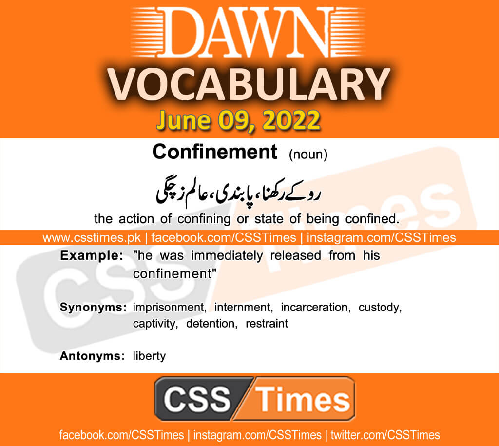 Daily DAWN News Vocabulary with Urdu Meaning (09 June 2022)