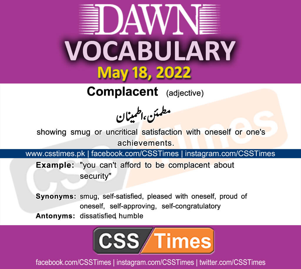 Daily DAWN News Vocabulary with Urdu Meaning (18 May 2022)
