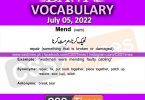 Daily DAWN News Vocabulary with Urdu Meaning (05 July 2022)