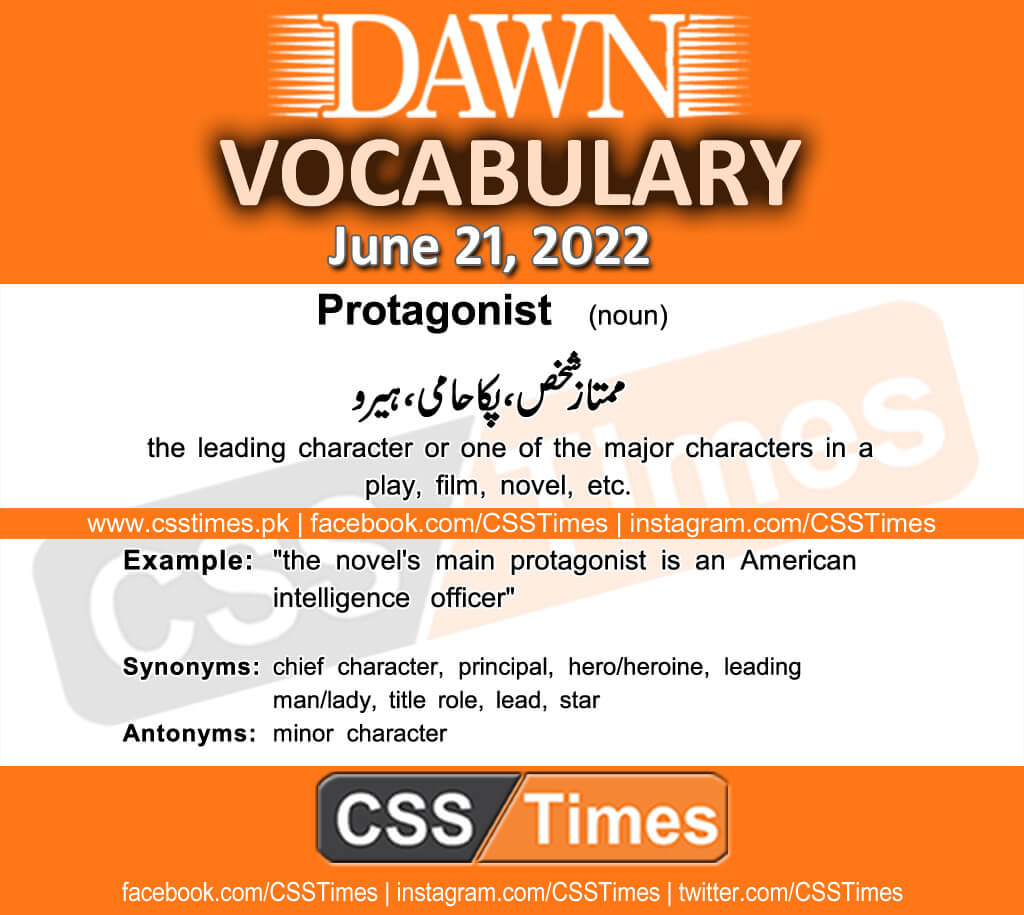 Daily DAWN News Vocabulary with Urdu Meaning (21 June 2022)