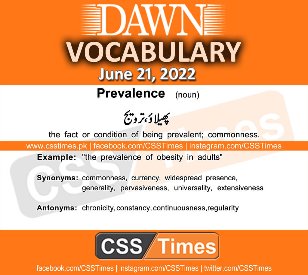 Daily DAWN News Vocabulary with Urdu Meaning (21 June 2022)