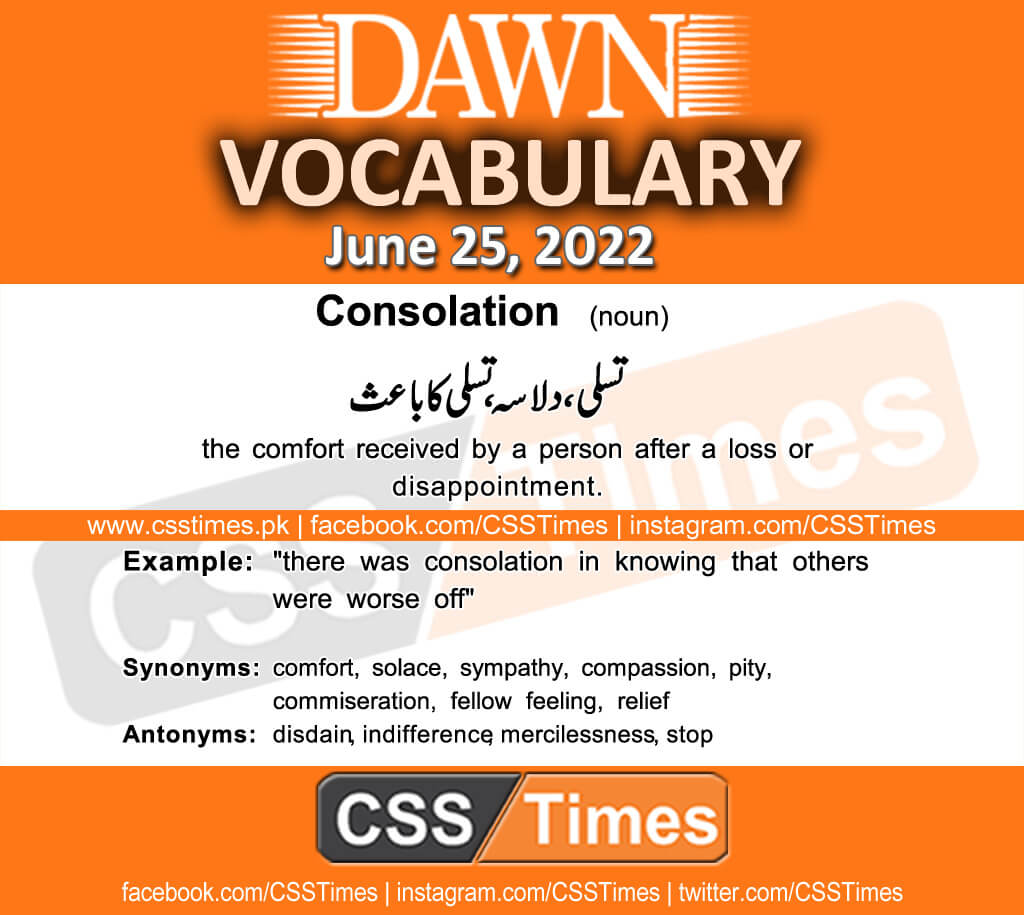 Daily DAWN News Vocabulary with Urdu Meaning (25 June 2022)