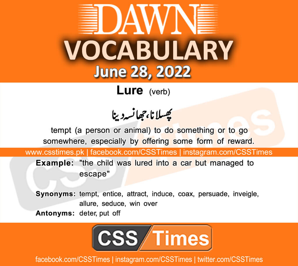 Daily DAWN News Vocabulary with Urdu Meaning (28 June 2022)