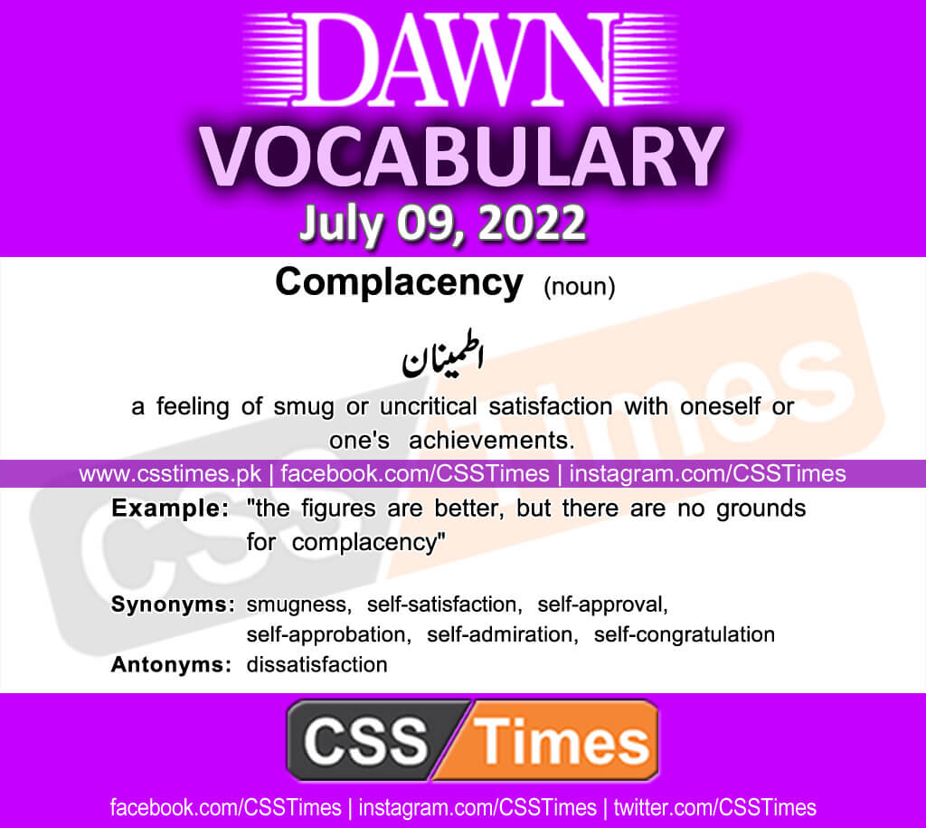 Daily DAWN News Vocabulary with Urdu Meaning (09 July 2022)