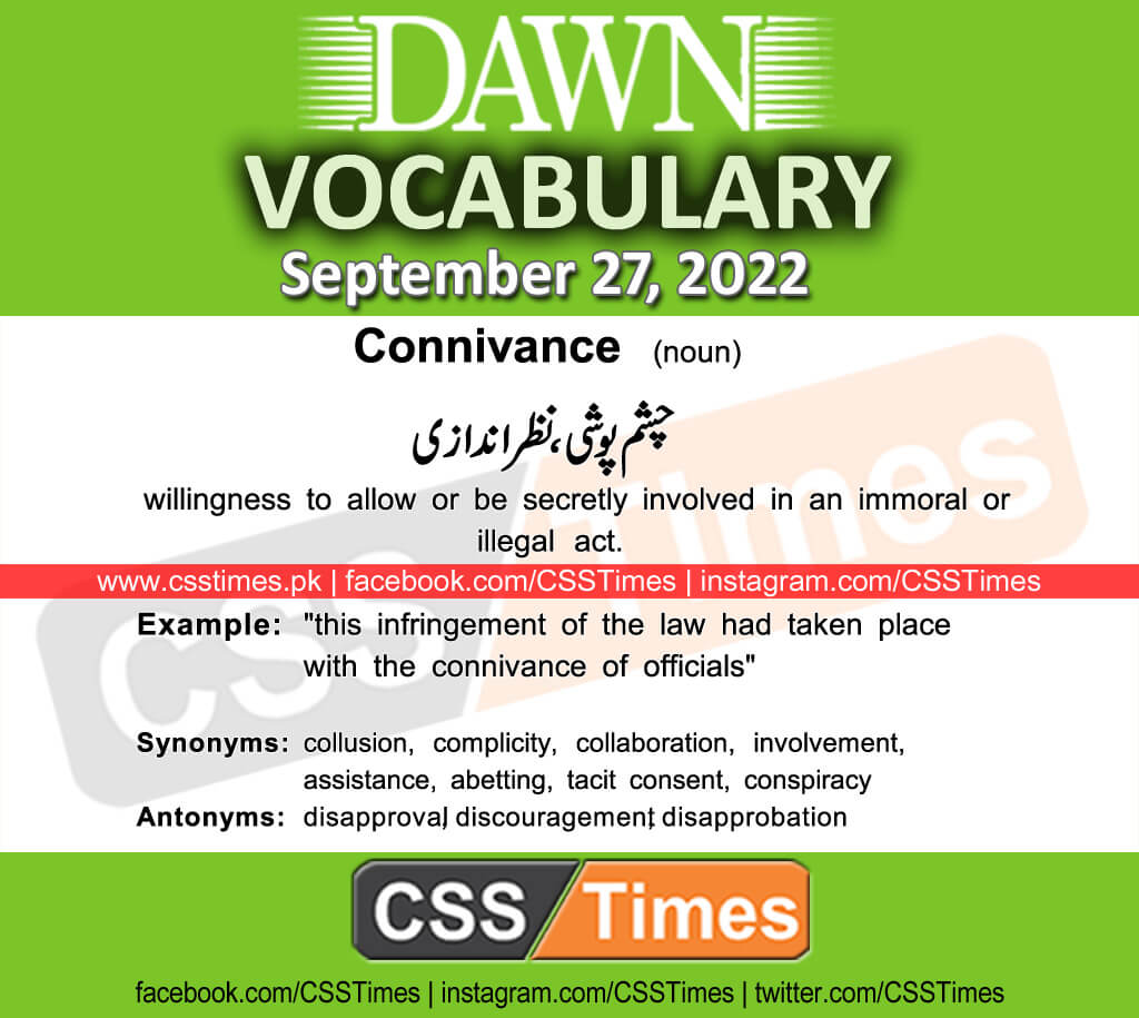 Daily DAWN News Vocabulary with Urdu Meaning (27 September 2022)