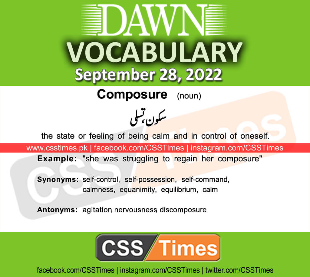 Daily DAWN News Vocabulary with Urdu Meaning (28 September 2022)