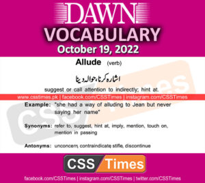 Daily DAWN News Vocabulary with Urdu Meaning (19 October 2022)