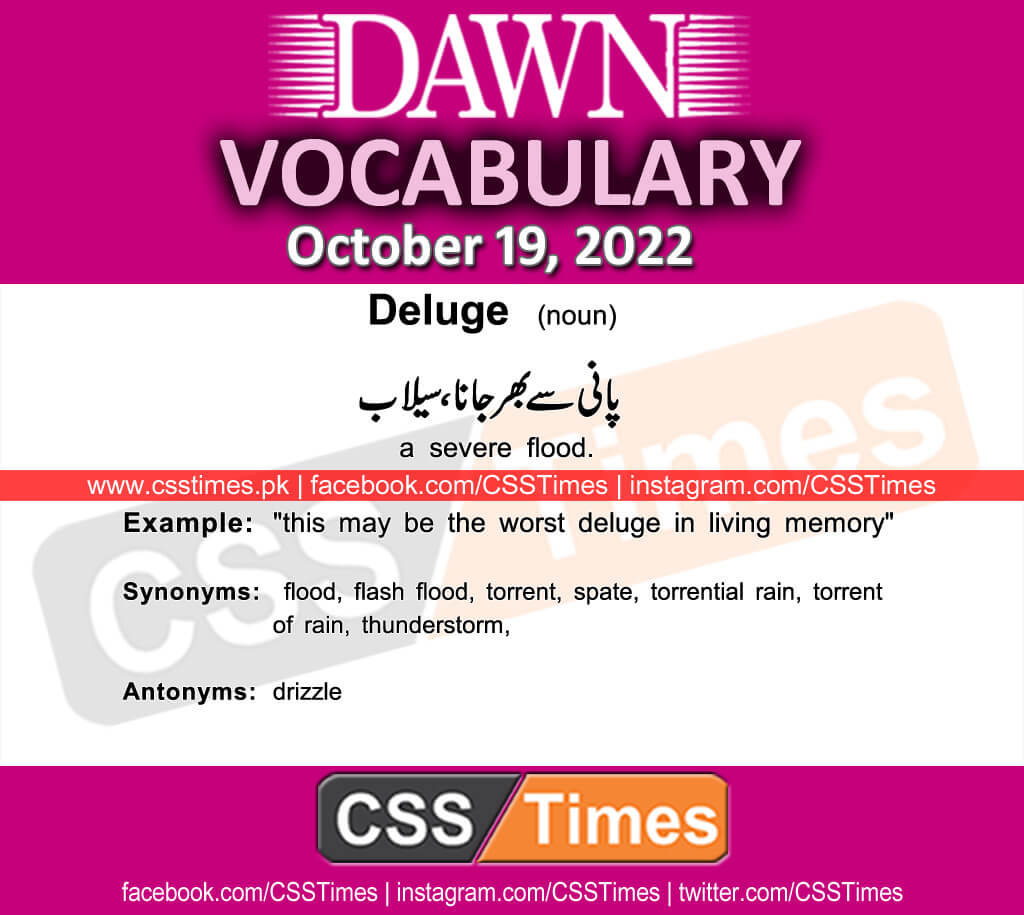 Daily DAWN News Vocabulary with Urdu Meaning (19 October 2022)