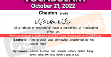 Daily DAWN News Vocabulary with Urdu Meaning (21 October 2022)
