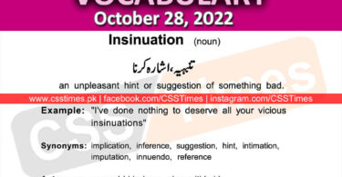 Daily DAWN News Vocabulary with Urdu Meaning (28 October 2022)