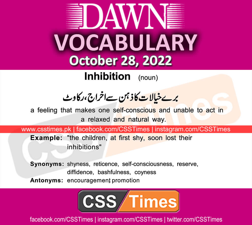 Daily DAWN News Vocabulary with Urdu Meaning (28 October 2022)