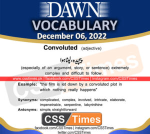 Daily DAWN News Vocabulary with Urdu Meaning (06 December 2022)