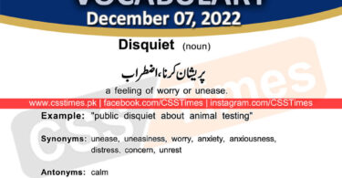 Daily DAWN News Vocabulary with Urdu Meaning (07 December 2022)