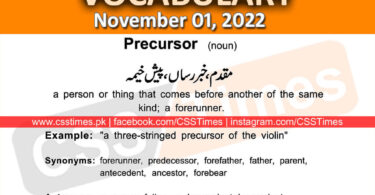 Daily DAWN News Vocabulary with Urdu Meaning (01 November 2022)