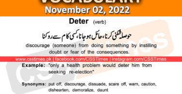 Daily DAWN News Vocabulary with Urdu Meaning (02 November 2022)