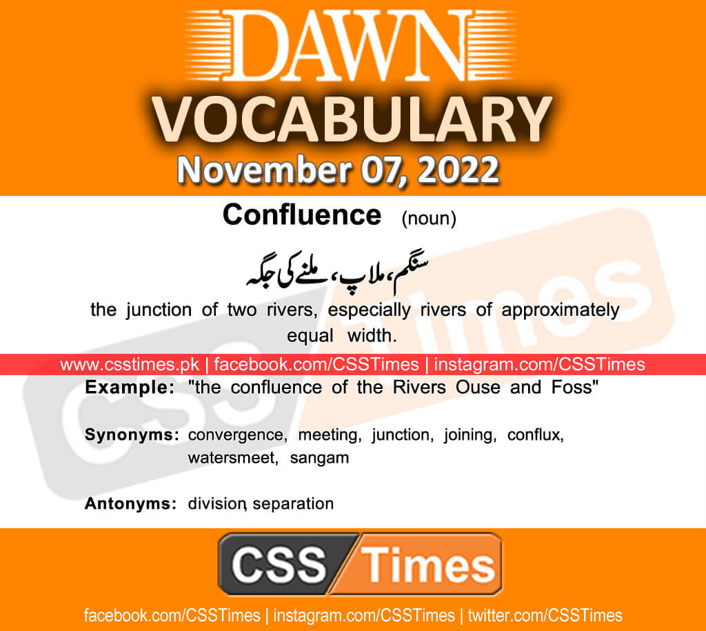 Daily DAWN News Vocabulary with Urdu Meaning (07 November 2022)