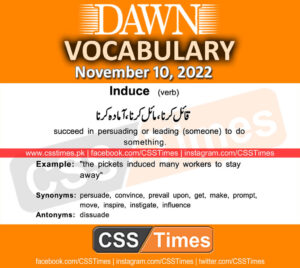 Daily DAWN News Vocabulary with Urdu Meaning (10 November 2022)