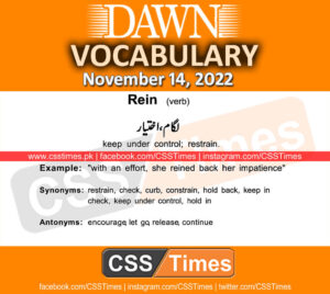 Daily DAWN News Vocabulary with Urdu Meaning (14 November 2022)