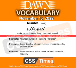 Daily DAWN News Vocabulary with Urdu Meaning (15 November 2022)