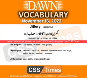 Daily DAWN News Vocabulary with Urdu Meaning (16 November 2022)