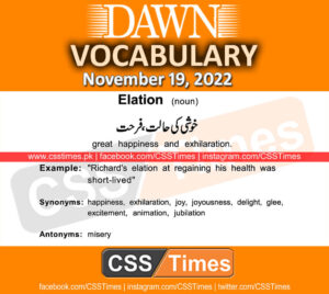 Daily DAWN News Vocabulary with Urdu Meaning (19 November 2022)