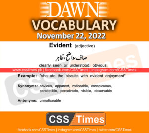 Daily DAWN News Vocabulary with Urdu Meaning (22 November 2022)