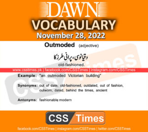Daily DAWN News Vocabulary with Urdu Meaning (28 November 2022)