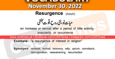 Daily DAWN News Vocabulary with Urdu Meaning (30 November 2022)