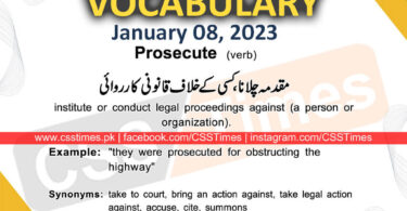 Daily DAWN News Vocabulary with Urdu Meaning (08 January 2023)