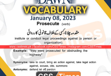 Daily DAWN News Vocabulary with Urdu Meaning (08 January 2023)