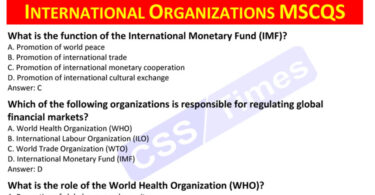 International Organizations MCQs | General Knowledge MCQs