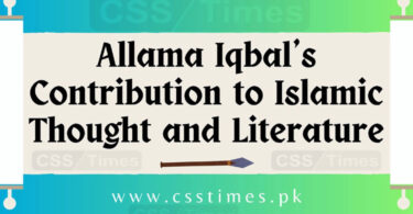 Allama Iqbal's Contribution to Islamic Thought and Literature