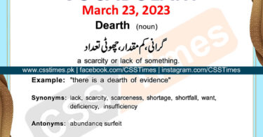 Daily DAWN News Vocabulary with Urdu Meaning (23 March 2023)