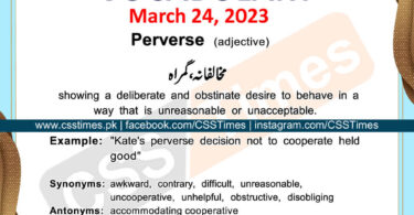 Daily DAWN News Vocabulary with Urdu Meaning (24 March 2023)