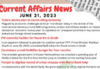 Daily Top-10 Current Affairs MCQs / News (June 21 2023) for CSS