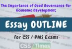 The Importance of Good Governance for Economic Development