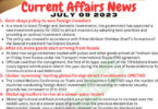 Daily Top-10 Current Affairs MCQs / News (July 09 2023) for CSS