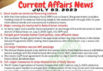 Daily Top-10 Current Affairs MCQs / News (July 03 2023) for CSS