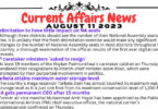 Daily Top-10 Current Affairs MCQs / News (August 11 2023) for CSS
