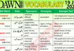 Daily DAWN News Vocabulary with Urdu Meaning (19 July 2023)