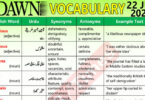 Daily DAWN News Vocabulary with Urdu Meaning (22 July 2023)